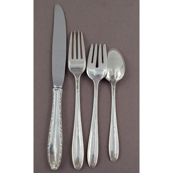 Alvin Southern Charm Sterling Silver 4 Pc Place Setting No Monogram - Picture 5 of 10